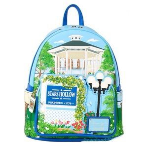 NWT Loungefly Gilmore Girls Stars Hollow Gazebo Mini Backpack